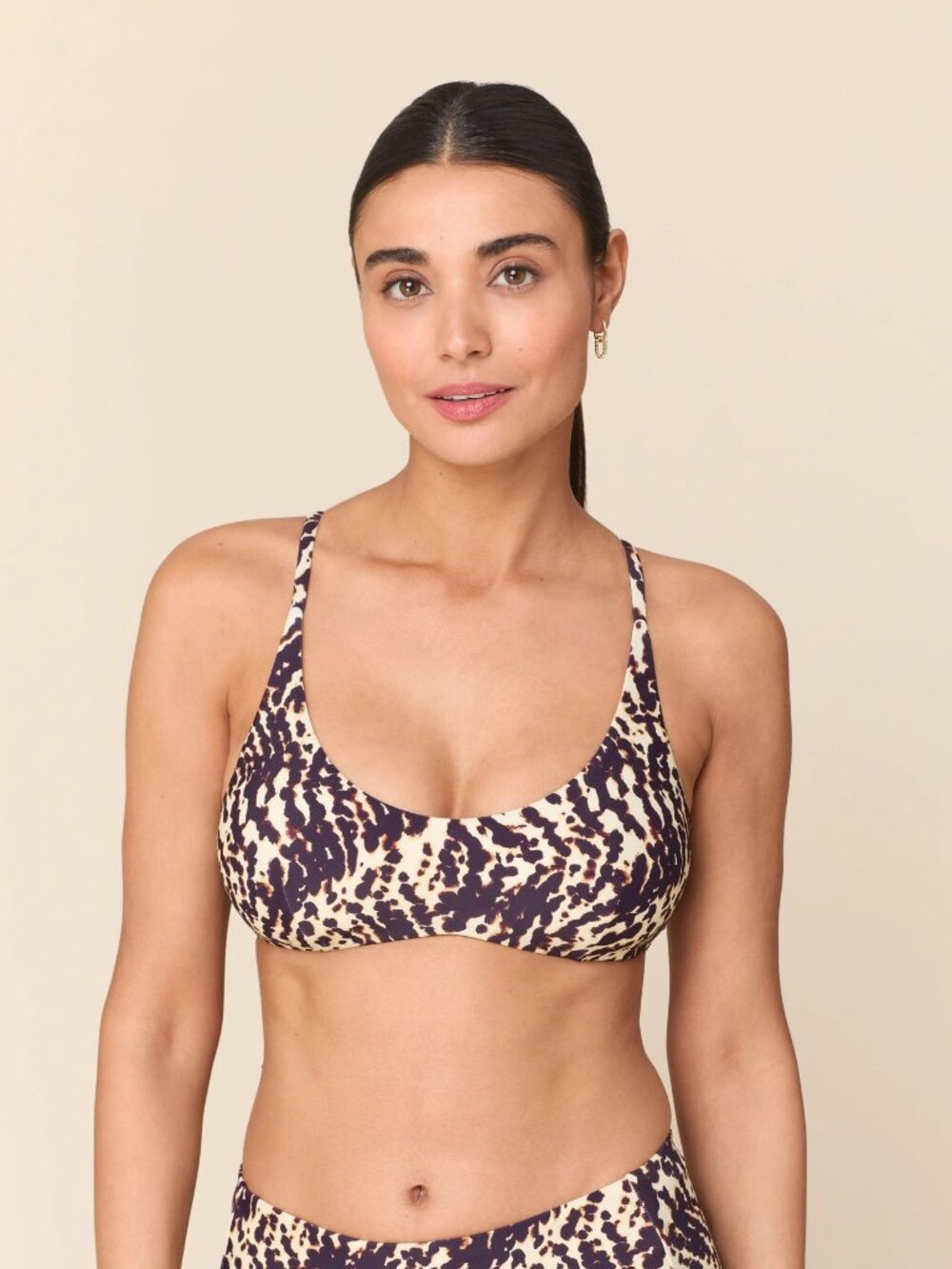 Andie The Essex Bikini Top - Eco Nylon - Spotted Leopard Size XLSPOTTED LEOPARD